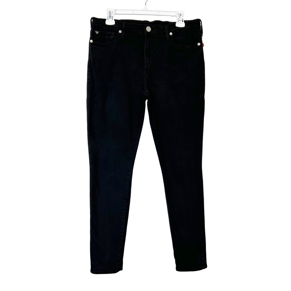 True Religion Halle Mid Rise Super Skinny Jeans Women's 32 Black